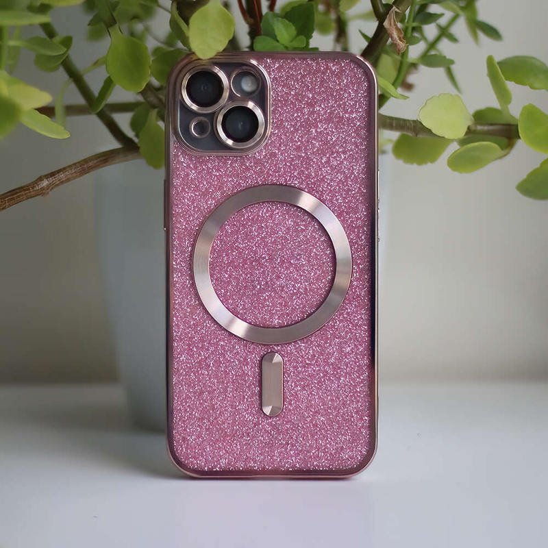 Nakładka Glitter Chrome Mag do iPhone 12 Pro Max 6,7" różowa