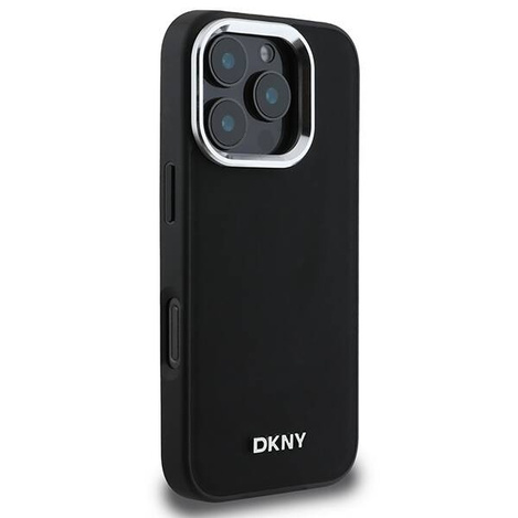 DKNY DKHMP16LPSCMCLK iPhone 16 Pro 6.3" czarny/black hardcase Plain Silver Logo MagSafe
