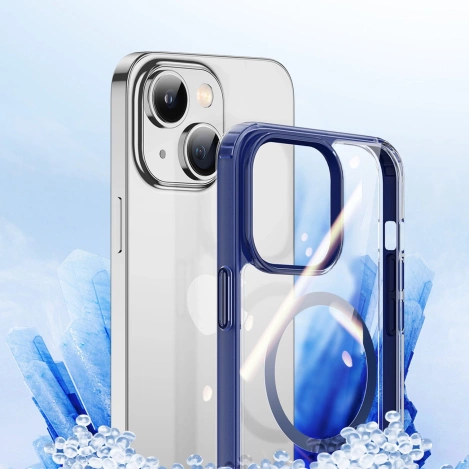 Dux Ducis Clin2 case for iPhone 14 Plus magnetic MagSafe cover blue