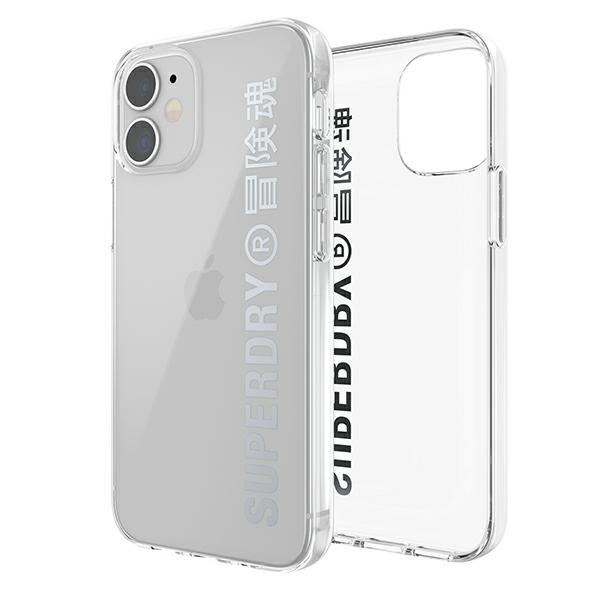 SuperDry Snap iPhone 12 mini Clear Case silver / silver 42590