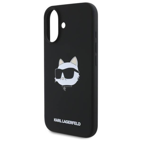 Karl Lagerfeld KLHMP16SSCHPPLK iPhone 16 czarny/black HC MagSafe Sil Choupette Head Print