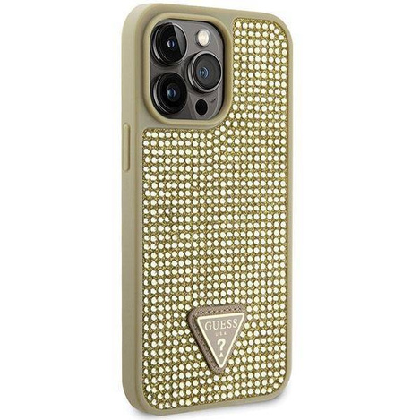Guess GUHCP14XHDGTPD iPhone 14 Pro Max 6.7&quot; gold/gold hardcase Rhinestone Triangle