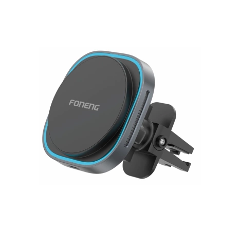 FONENG uchwyt samochodowy MagSafe z ładowaniem bezprzewodowym CP128 15W Czarny