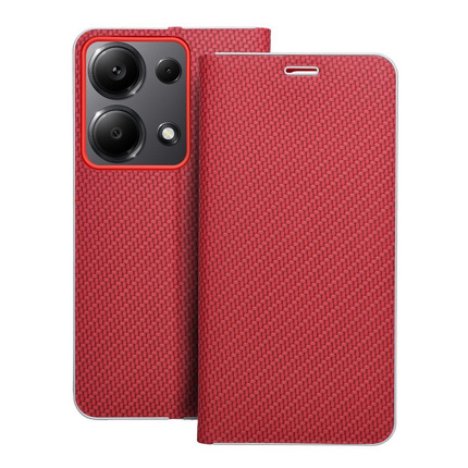 Kabura LUNA Book Carbon do XIAOMI Redmi Note 13 Pro 4G / POCO M6 Pro 4G czerwony
