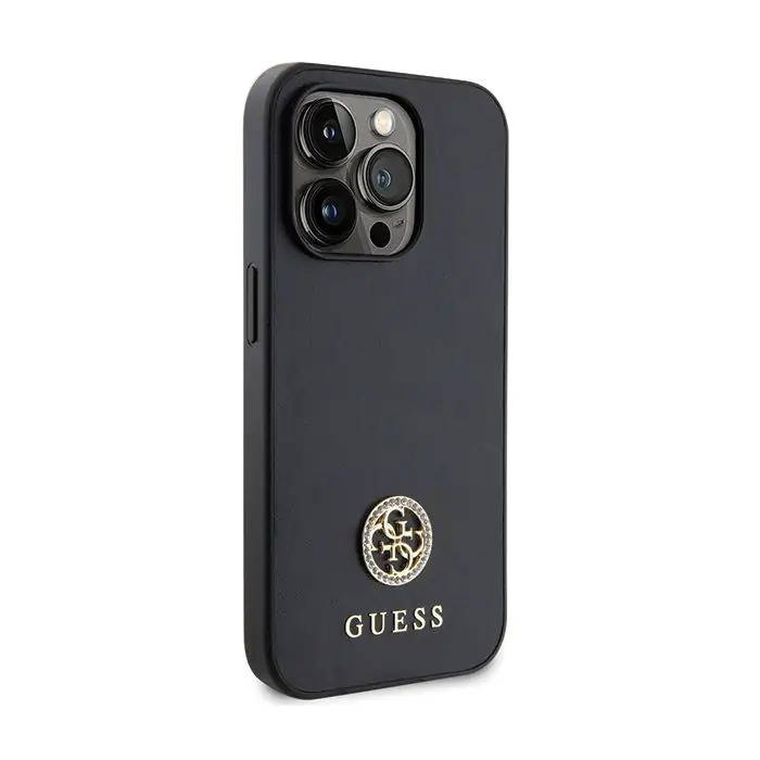 Oryginalne Etui IPHONE 13 PRO Guess 4G Strass Metal Logo (GUHCP13LPS4DGPK) czarne