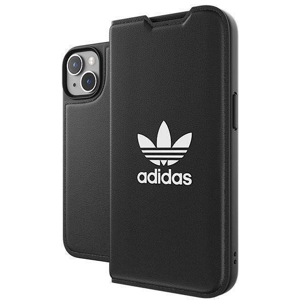 Adidas OR Booklet Case BASIC iPhone 14 6,1" schwarz/schwarz weiß 50181