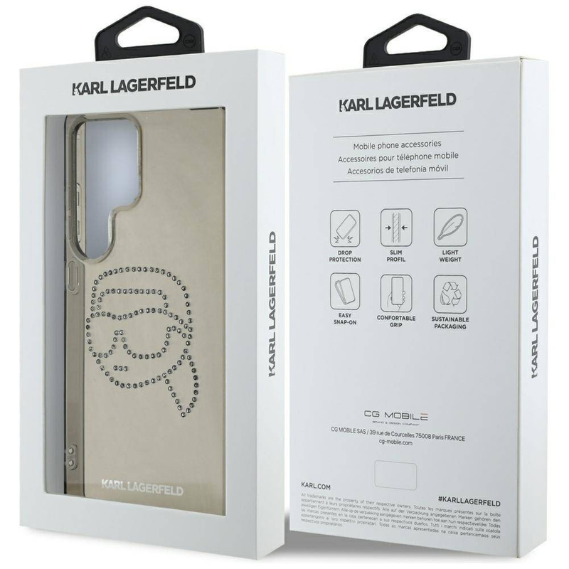 Etui Karl Lagerfeld Rhinestones Karl Head Logo Samsung Galaxy S25 Ultra czarny