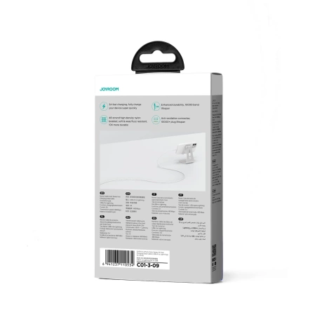 Joyroom Multi-Color Series SA34-AL3 USB-A / Lightning 3A-Kabel 1 m – weiß