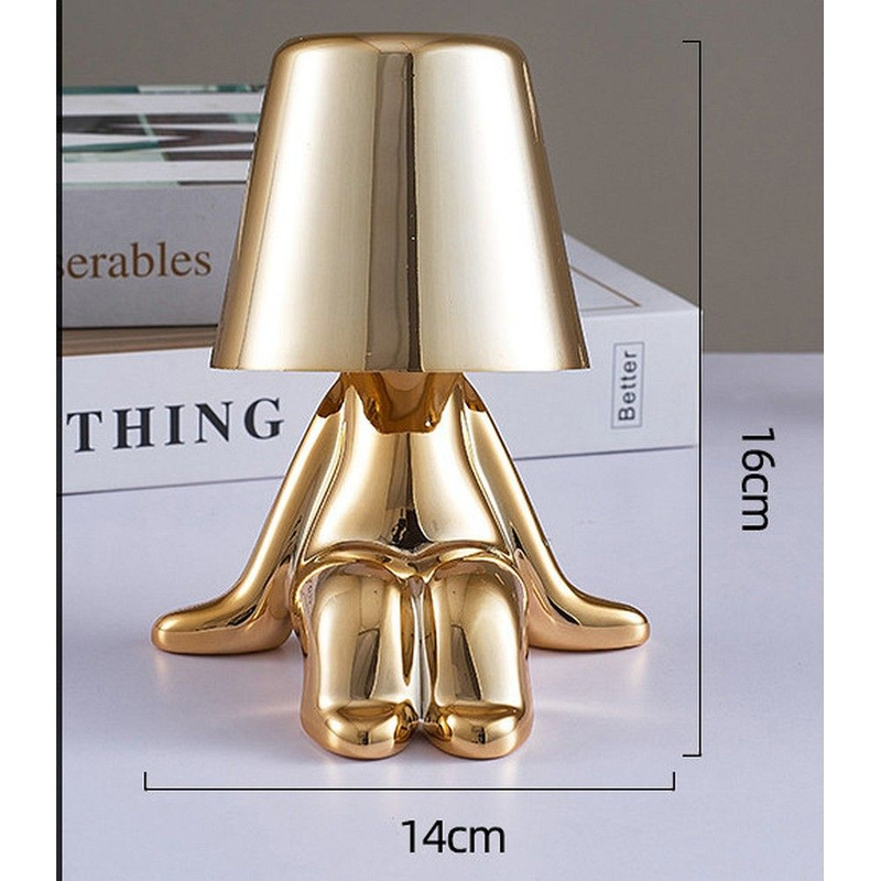 Lampka nocna GOLD MAN Art Deco siedzący (wzór 6) MLTL