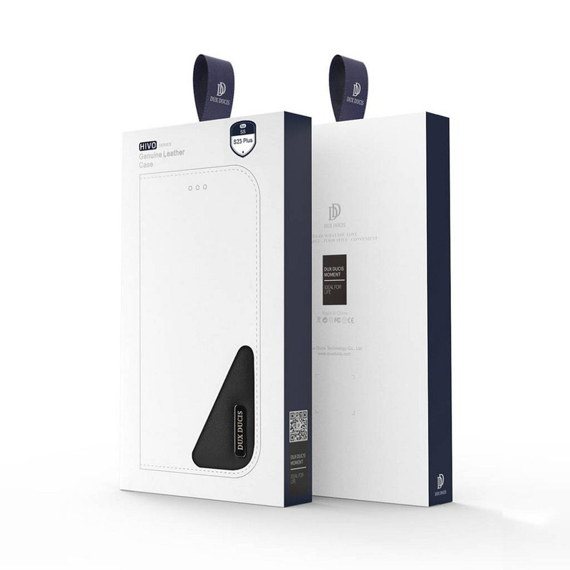 DUX DUCIS Hivo - skórzane etui portfelik do Samsung Galaxy S23 Plus czerwone