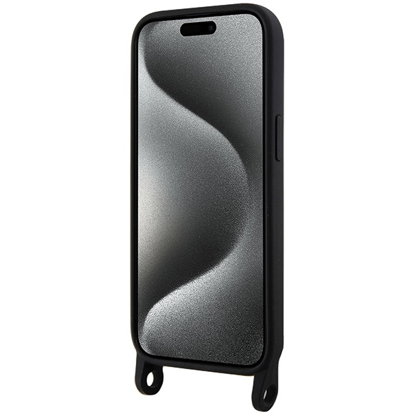 Karl Lagerfeld KLHCP15SSCBSCNK iPhone 15 6,1&quot; Hardcase schwarz/schwarz Crossbody Silikon Choupette