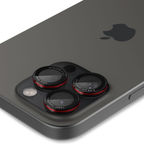OSŁONA APARATU SPIGEN OPTIK PRO L-SERIES GLAS.TR ”EZ FIT” CAMERA PROTECTOR 2-PACK IPHONE 14 PRO / PRO MAX / 15 PRO / PRO MAX / 16 PRO / 16 PRO MAX BLACK