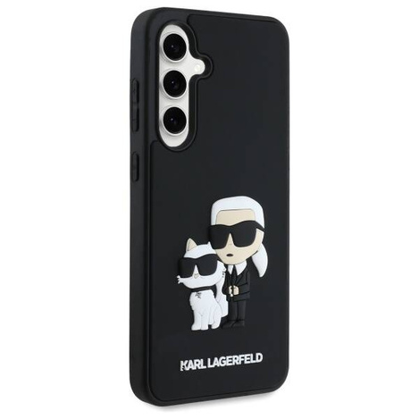 Etui Karl Lagerfeld 3D Rubber Karl&Choupette na Samsung Galaxy S24 FE - czarne