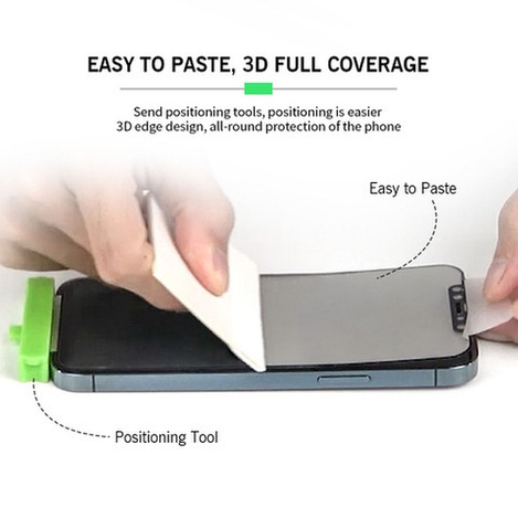 Szkło hybrydowe Bestsuit Flex-Buffer 5D z powłoką antybakteryjną Biomaster do iPhone 12 Pro Max czarny
