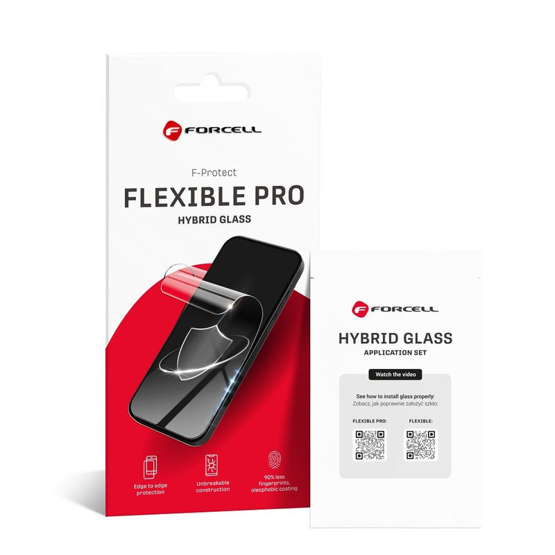 Forcell Flexible 5D - szkło hybrydowe do iPhone 14 Pro czarny