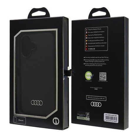 Audi nakładka Silicone Case do iPhone 16 6.1" czarna