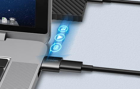 Joyroom adapter przejściówka z USB Typ C (żeński) na USB (męski) czarny (S-H152 Black)