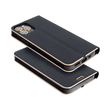 Kabura LUNA Book Gold do SAMSUNG S24 FE czarny