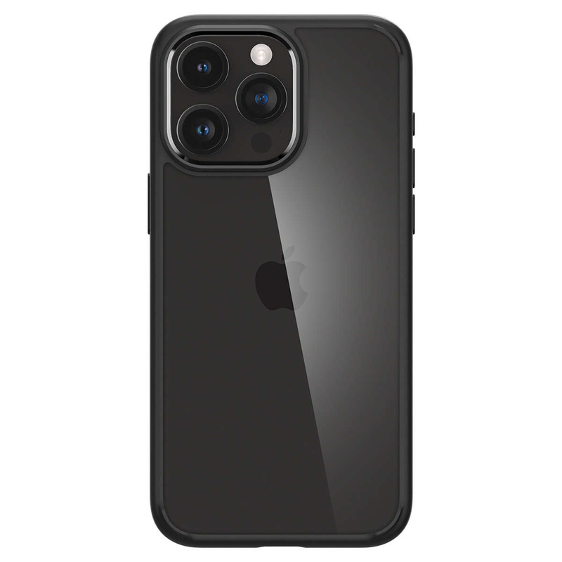 Spigen Crystal Hybrid, mattschwarz – iPhone 15 Pro