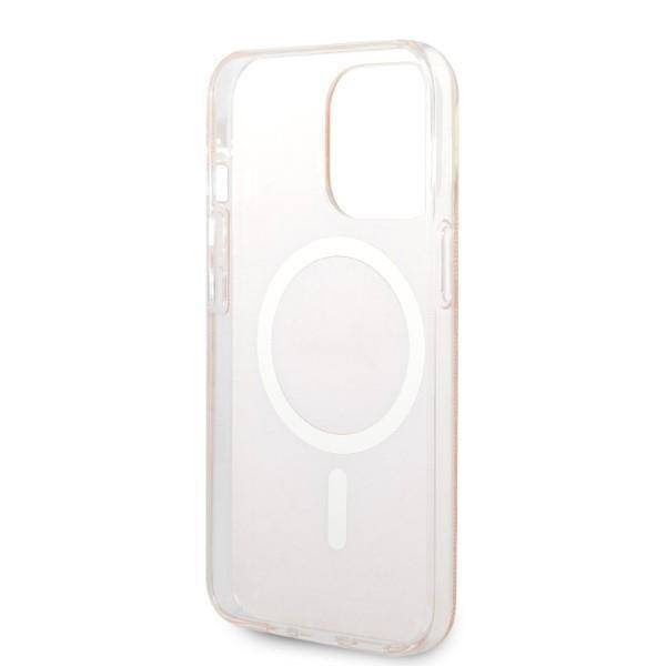 Guess Bundle Pack MagSafe 4G - Zestaw etui + ładowarka MagSafe iPhone 13 Pro Max (różowy/złoty)