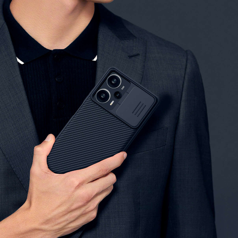 Xiaomi Redmi Note 12 Turbo / Xiaomi Poco F5 Armor Case mit Kameraabdeckung Nillkin CamShield Pro Case – Schwarz