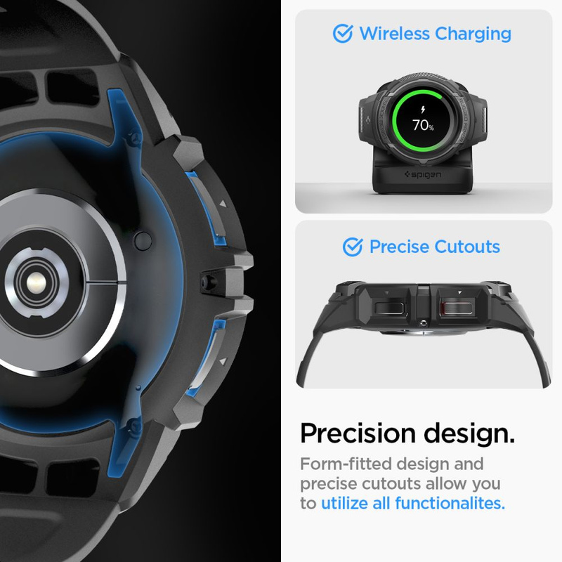 Spigen RUGGED ARMOR &quot;PRO&quot; GALAXY Watch 6 CLASSIC (47MM) MATTE BLACK