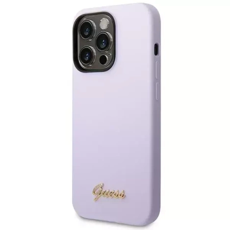 Guess Silicone Vintage - Etui iPhone 14 Pro Max (fioletowy)