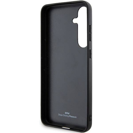 Etui BMW Signature Leather Crossing Lines Pattern na Samsung Galaxy S24+ - czarne