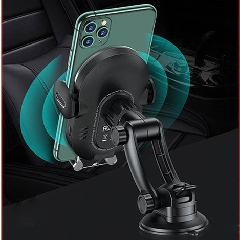 USAMS Uchwyt indukcyjny US-CD131 15W Automatic do szyby/na deskę rozdz. czarny/black CD131ZJ01