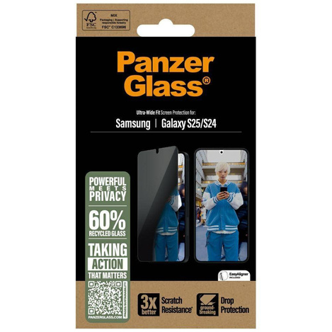 Szkło prywatyzujące PanzerGlass Ultra-Wide Fit do Samsung Galaxy S25