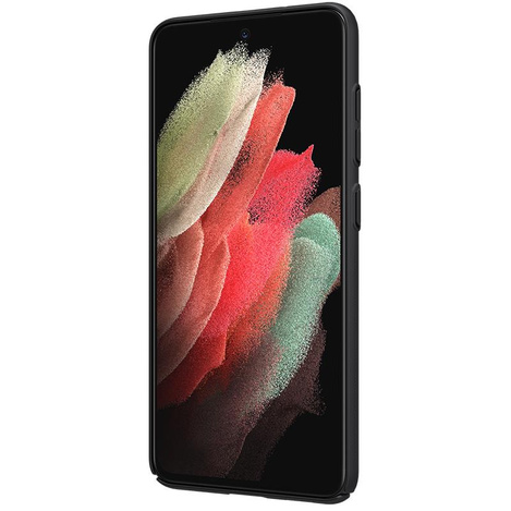 Nillkin Super Frosted Shield wzmocnione etui pokrowiec + podstawka Samsung Galaxy S21 FE czarny
