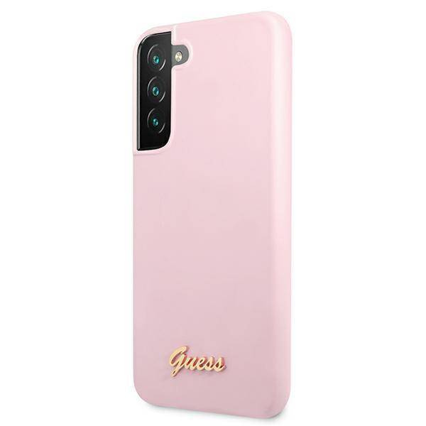 Guess GUHCS22MLSLMGLA S22 + S906 lavender / lavender hardcase Silicone Script Metal Logo