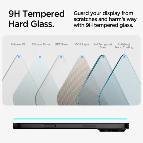 GEHÄRTETES GLAS Spigen GLAS.TR „EZ FIT“ IPHONE 15 KLAR