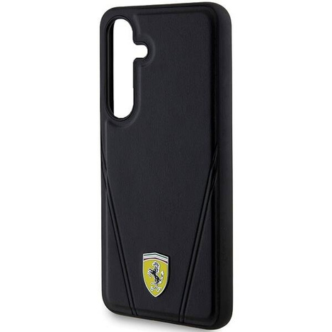 Oryginalne Etui FERRARI hardcase Hot Stamp V Lines MagSafe FEHMS24SP3BAK do Samsung Galaxy  S24 Czarny