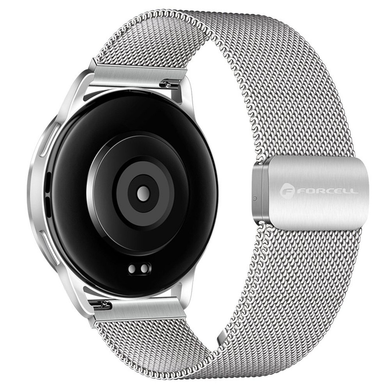 Pasek do Samsung Galaxy Watch Forcell F-Design FS11 magnetyczny stal 22 mm srebrny