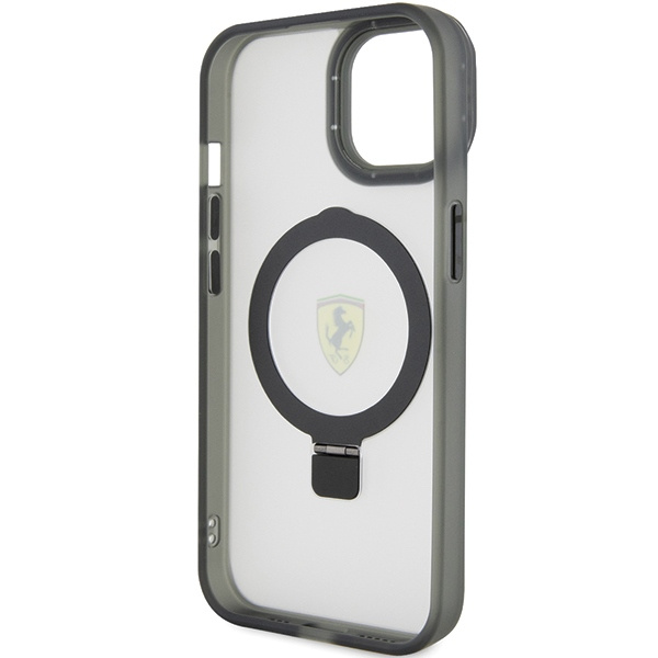 Ferrari FEHMP15SUSCAK iPhone 15 6.1&quot; black/black hardcase Ring Stand 2023 Collection MagSafe