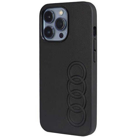 Audi Kunstleder iPhone 13 Pro / 13 6,1" schwarz/schwarz Hardcase AU-TPUPCIP13P-TT/D1-BK