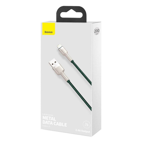 Baseus Cafule Series Metal Data Cable USB to IP 2.4A 2m Green