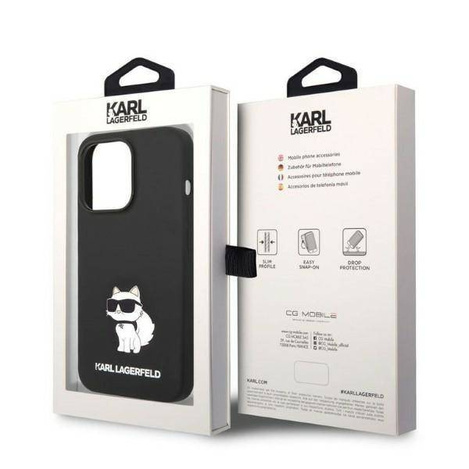 Karl Lagerfeld Silicone NFT Choupette - Etui iPhone 14 Pro Max (czarny)