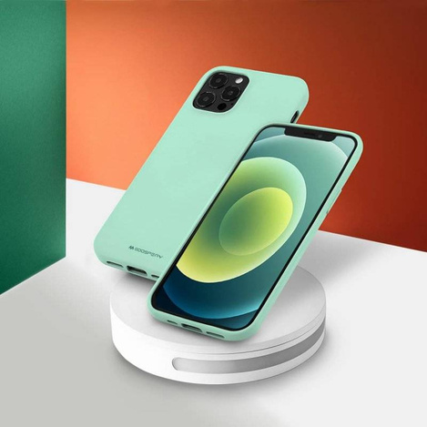 Schutzhülle IPHONE 14 PRO MAX Mattes Silikon Mercury Soft Jelly minze