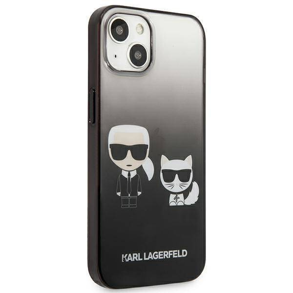 Karl Lagerfeld KLHCP13STGKCK iPhone 13 mini 5,4&quot; Hardcase schwarz / schwarz Gradient Ikonik Karl &amp; Choupette