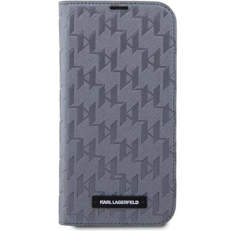 Karl Lagerfeld KLBKP14SSAKLHPG iPhone 14 6.1&quot; bookcase silver/silver Saffiano Monogram