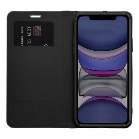Kabura LUNA Book Carbon do IPHONE XR (") czarny