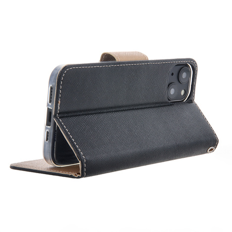 Etui Smart Fancy do iPhone 16 6,1&quot; czarno-złote