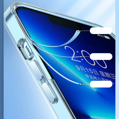 Kingxbar Elegant Series Hülle iPhone 13 Pro Hülle Rückseite transparent