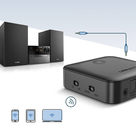 Ugreen 2in1 Bluetooth 5.0 Sender/Empfänger für Musik Schwarz (CM144)