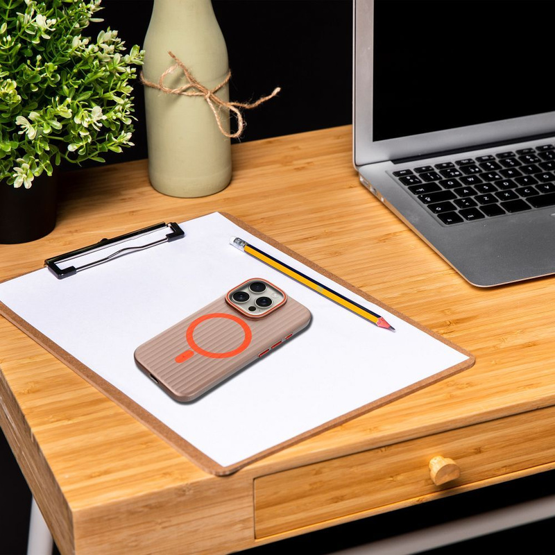 Futerał SIMPLY kompatybilny z MagSafe do IPHONE 15 tytan pustynny