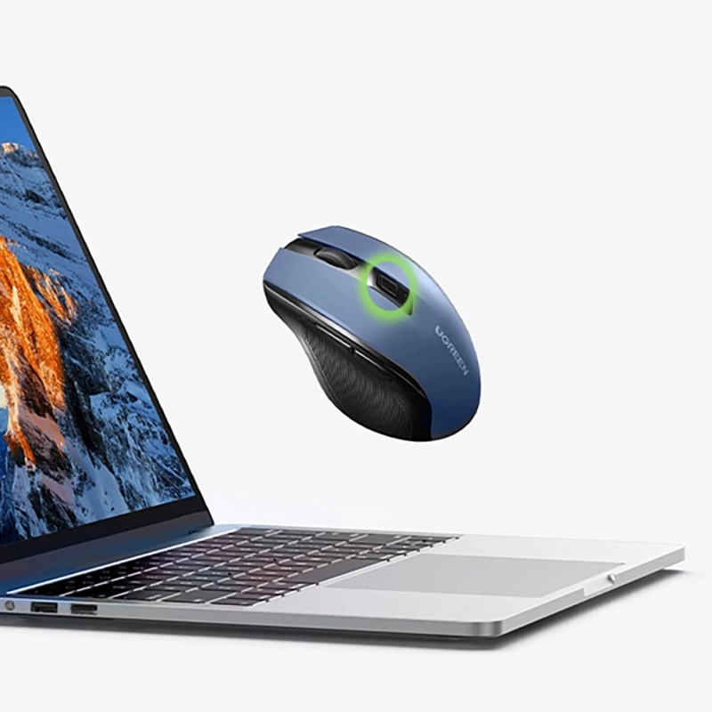 Ugreen MU006 optische kabellose USB-Maus 2,4 GHz 4000 DPI – blau