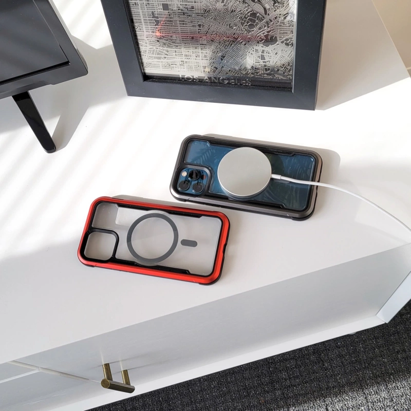 Raptic X-Doria Secure Case für iPhone 14 Pro Max mit gepanzerter MagSafe-Hülle grün