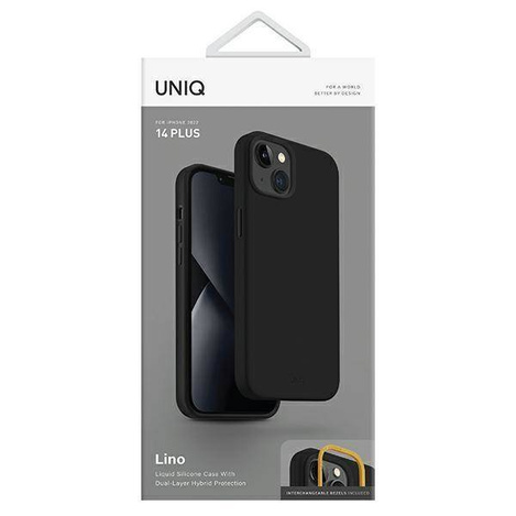 Uniq Hülle Lino iPhone 14 Plus 6.7&quot; schwarz/mitternachtsschwarz